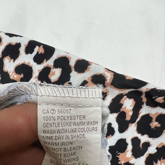 Princess Polly Leopard Print Goodnight Moon Ruffle Mini Skirt Size 2 - Picture 10 of 11